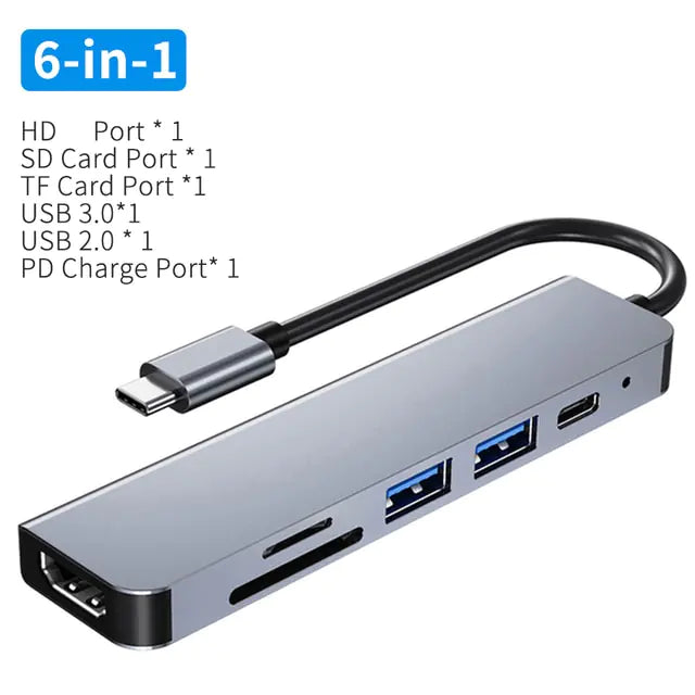 USB C Laptop Docking Station HUB To HDMI-compatible USB 3.0 Hub Adapter Type C HUB for MacBook Pro Lenovo ThinkPad HP Dell XPS