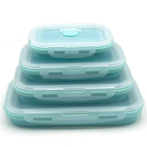 Silicone Rectangle Lunch Box Set