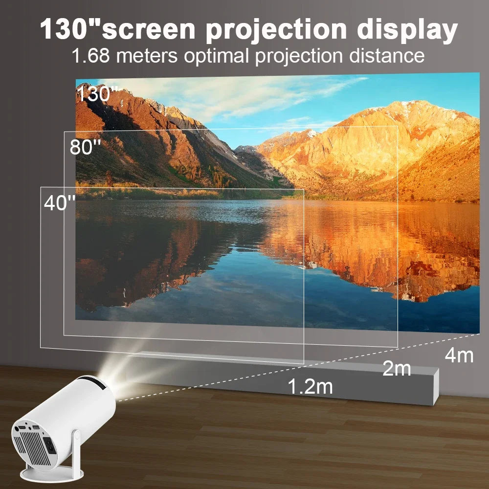 Transpeed Android 11 4K Projector WiFi6 HY300 Allwinner h713 200ANSI BT5.0 1280*720P Dual wifi Home Theater Outdoor portable