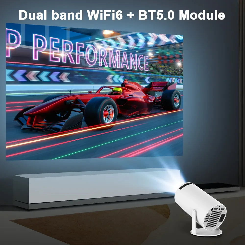 Transpeed Android 11 4K Projector WiFi6 HY300 Allwinner h713 200ANSI BT5.0 1280*720P Dual wifi Home Theater Outdoor portable