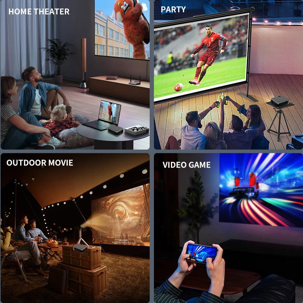 YERSIDA Mini LED Projector A30C WIFI Synchronous Mobile Phone Smart TV Home Support Full HD Portable Outdoor Projectors Theater