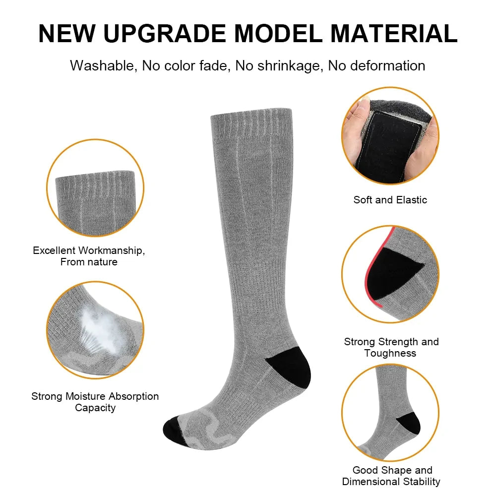 Three Modes Elastic Comfortable Water Resistant Electric Warm Sock Set