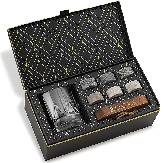 The Connoisseur's Set - Whiskey Stones & Imperial Whiskey Glass