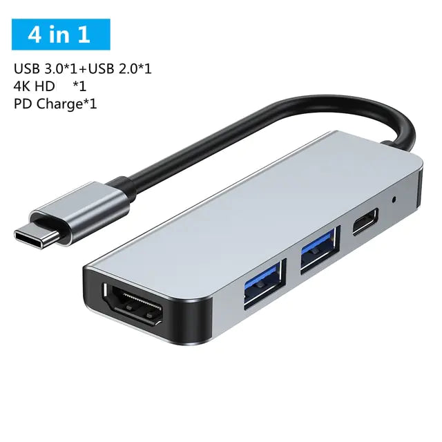 USB C Laptop Docking Station HUB To HDMI-compatible USB 3.0 Hub Adapter Type C HUB for MacBook Pro Lenovo ThinkPad HP Dell XPS